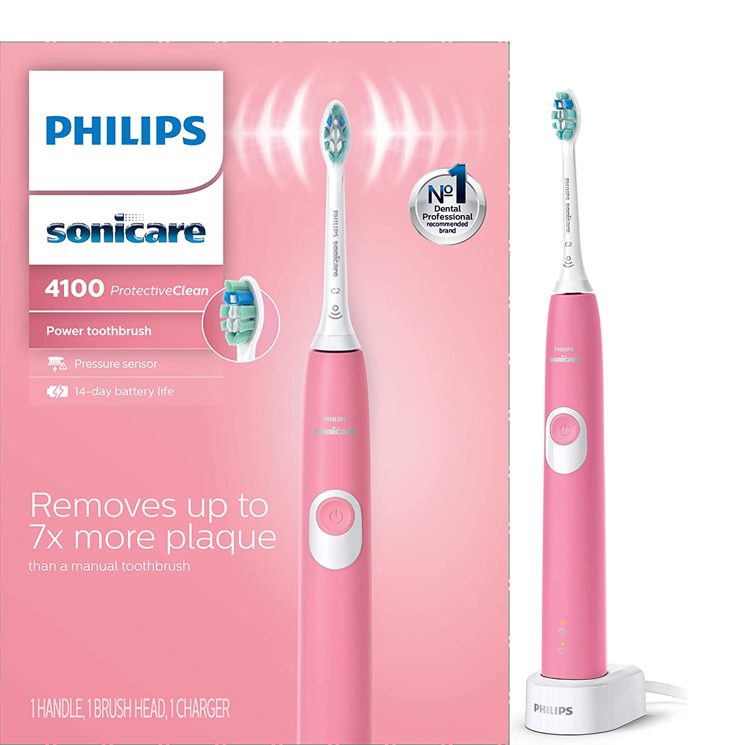 Rechargeable Electric Toothbrush with Pressure Sensor, Long Battery Life-Toppalletfly