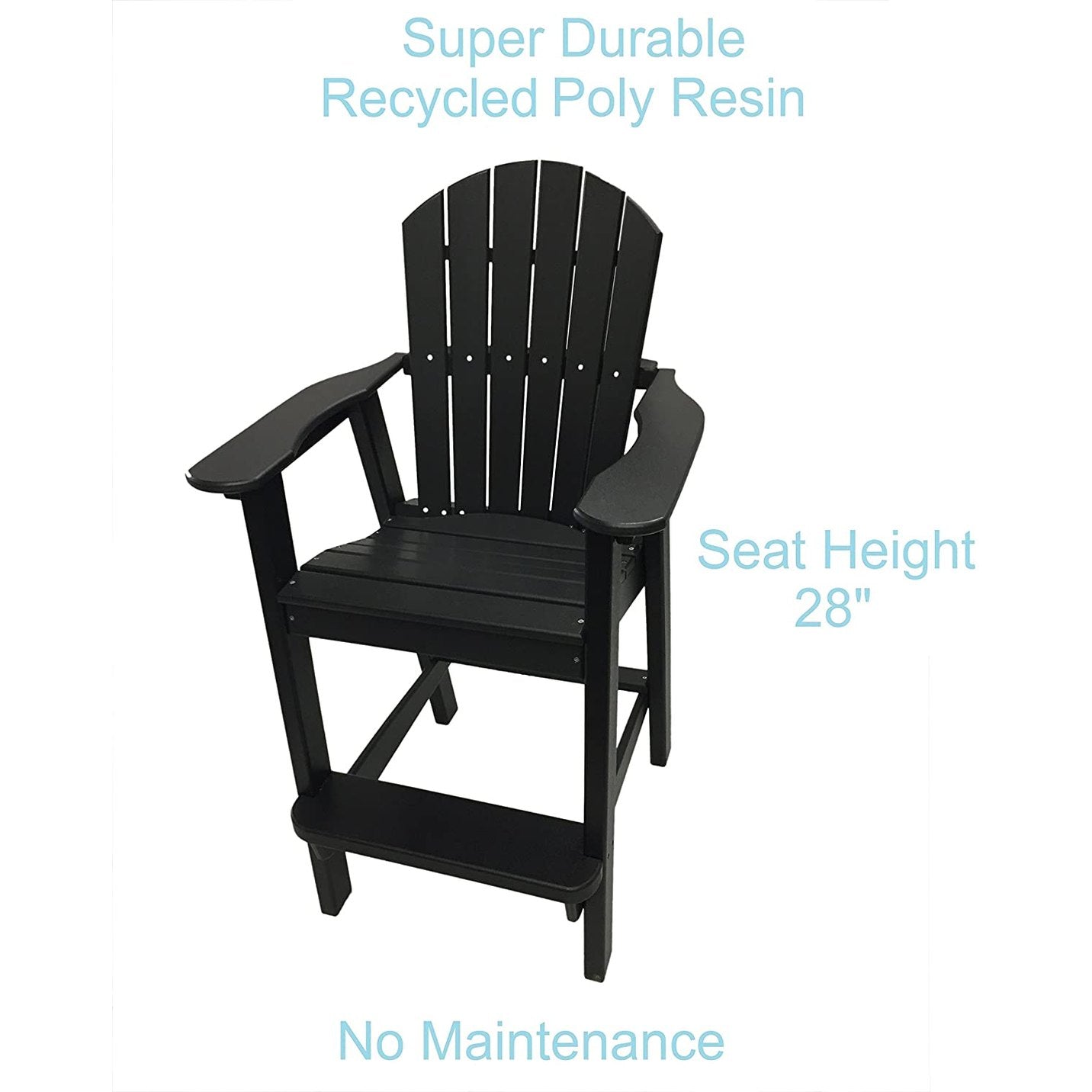 Recycled Poly Resin Balcony Chair – Durable Outdoor Chair-Toppalletfly