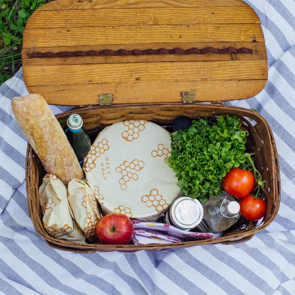 Reusable Beeswax Food Wraps Made in the USA, Eco Friendly Sustainable Organic, Assorted 3 Pack (S, M, L)-Toppalletfly