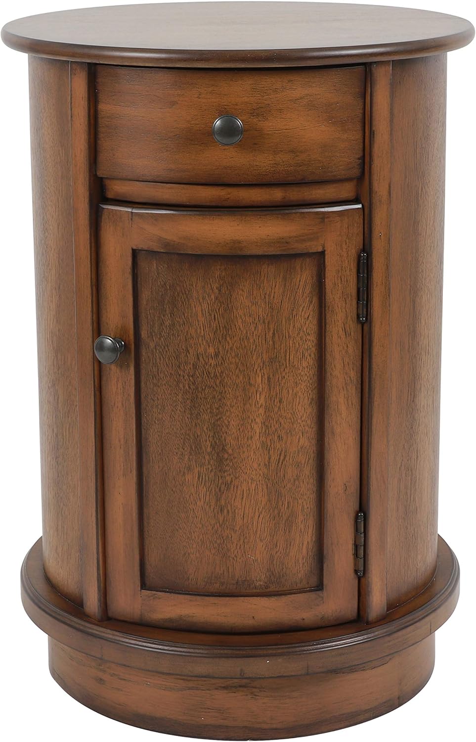 Round Side Storage End Table, 26" x 17.75"-Toppalletfly