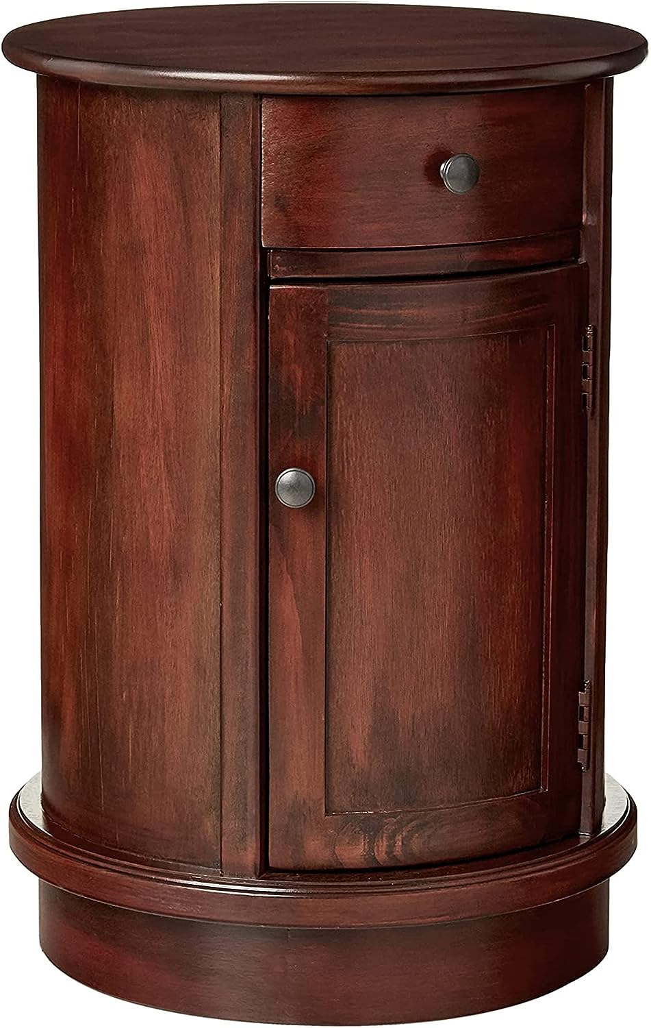 Round Side Storage End Table, 26" x 17.75" - Toppalletfly