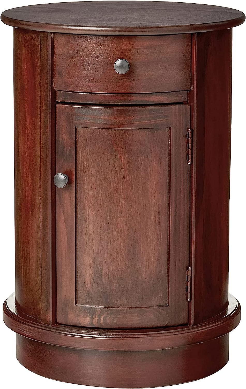 Round Side Storage End Table, 26" x 17.75" - Toppalletfly