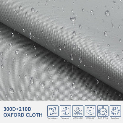 RV Cover - 300D Oxford Travel Trailer Cover, Waterproof, Tear-Resistant, UV & Windproof, Includes Jack and Tire Covers-Toppalletfly