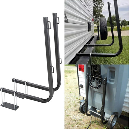RV Tote Tank Rack Carrier - Bumper Mount Holder for 15-36 Gallon Portable Waste Tanks-Toppalletfly