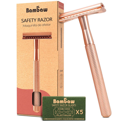 Safety Metal Razor for Men with Safety Razor Stand, Zero Waste Products-Toppalletfly