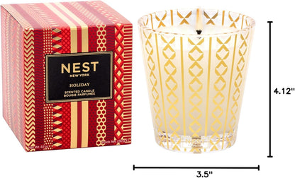 Scented Classic Candle, Holiday - 8.1 oz - Up to 60-Hour Burn Time - Reusable Glass Vessel-Toppalletfly