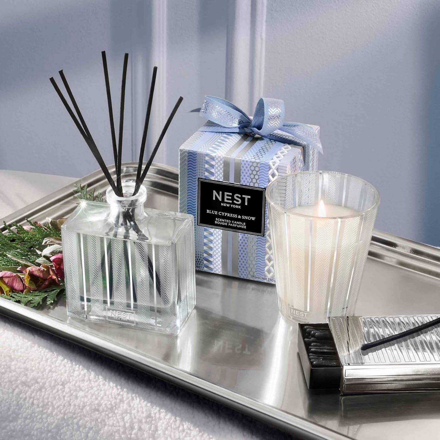 Scented Classic Candle, Holiday - 8.1 oz - Up to 60-Hour Burn Time - Reusable Glass Vessel-Toppalletfly