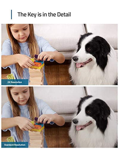 Security 2K Indoor Cam Pan & Tilt, Plug-in Indoor Camera with Wi-Fi, IP Camera, Human & Pet AI, Voice Assistant Compatibility, Motion Tracking-Toppalletfly