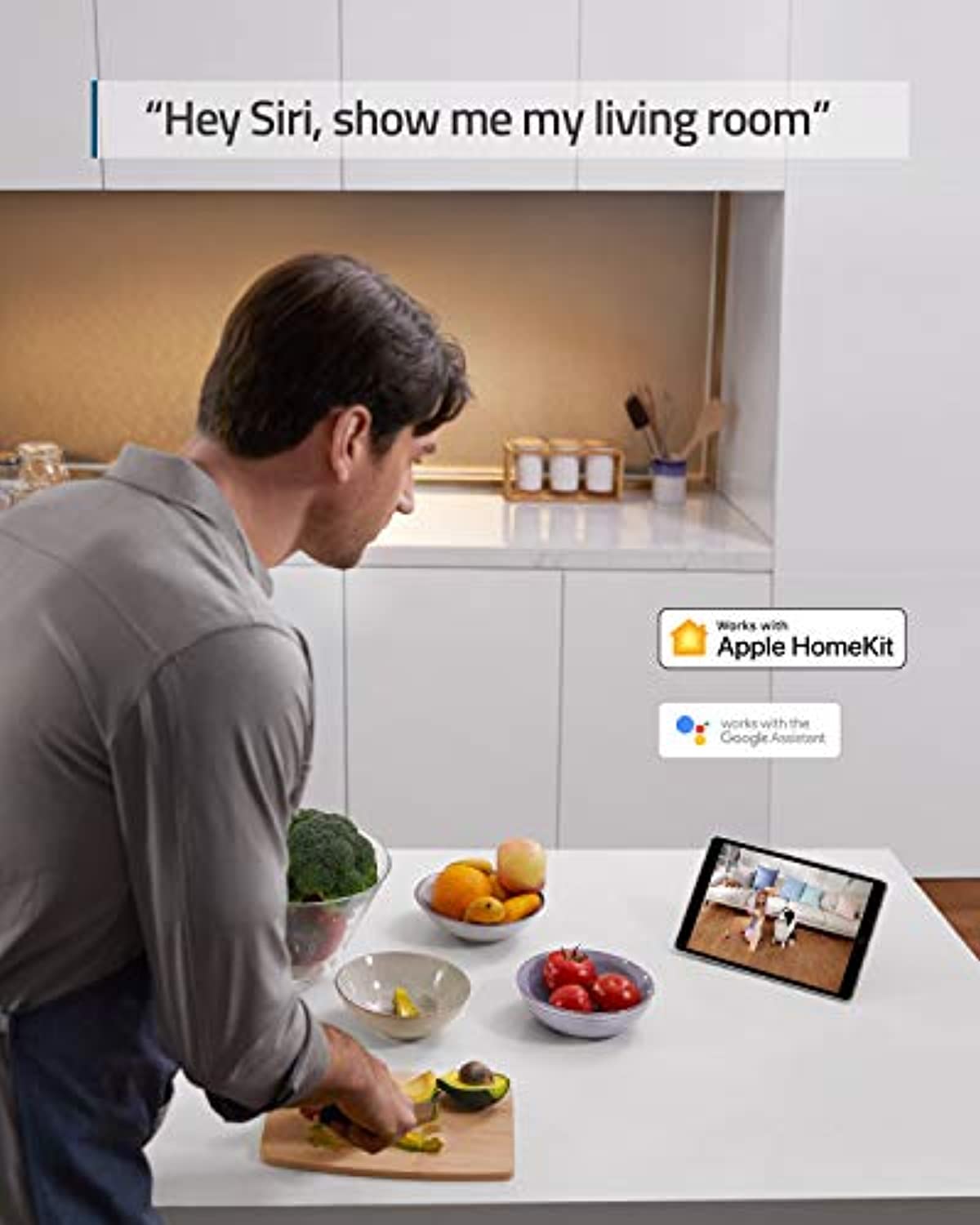 Security 2K Indoor Cam Pan & Tilt, Plug-in Indoor Camera with Wi-Fi, IP Camera, Human & Pet AI, Voice Assistant Compatibility, Motion Tracking-Toppalletfly