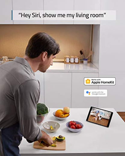 Security 2K Indoor Cam Pan & Tilt, Plug-in Indoor Camera with Wi-Fi, IP Camera, Human & Pet AI, Voice Assistant Compatibility, Motion Tracking-Toppalletfly