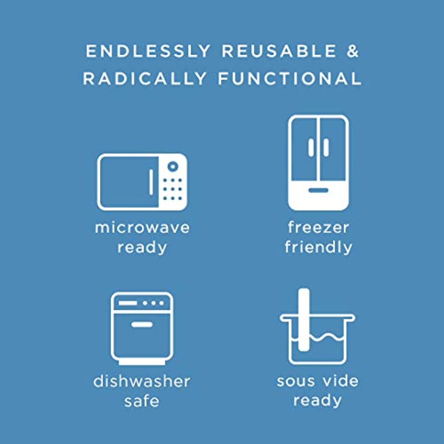 Silicone Food Grade Reusable Storage Bag, Clear (Bundle 4-Pack Large) | Leakproof, Dishwasher-Safe, Eco-friendly, Non-Toxic-Toppalletfly