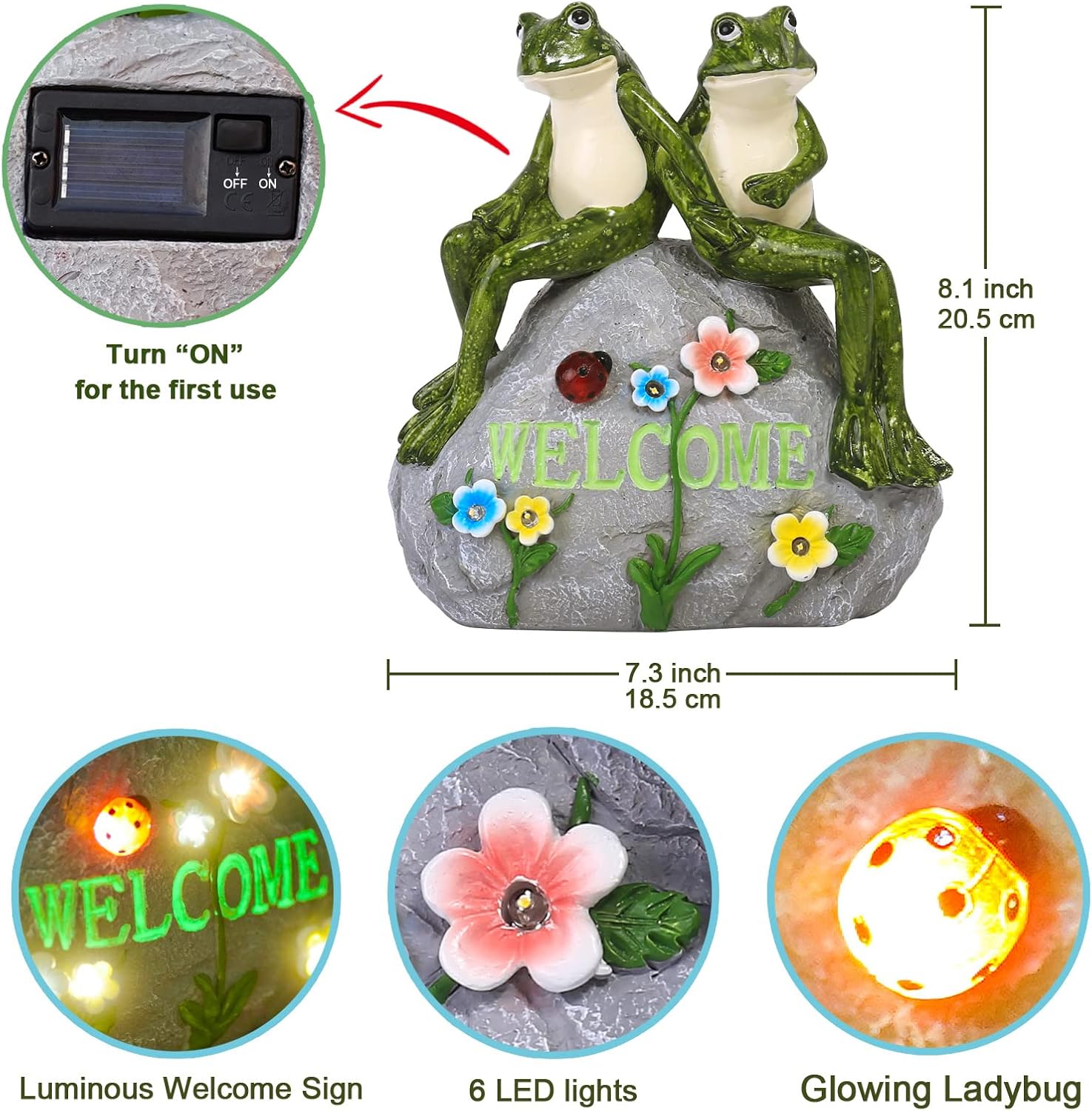 Solar Cute Animal Garden Statue with Succulents & LED Lights – Unique Lawn Decor & Housewarming Gift-Toppalletfly