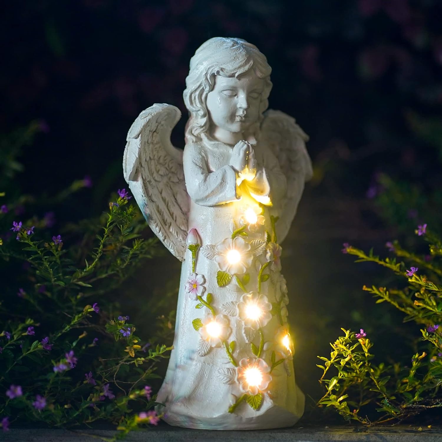 Solar Cute Animal Garden Statue with Succulents & LED Lights – Unique Lawn Decor & Housewarming Gift-Toppalletfly