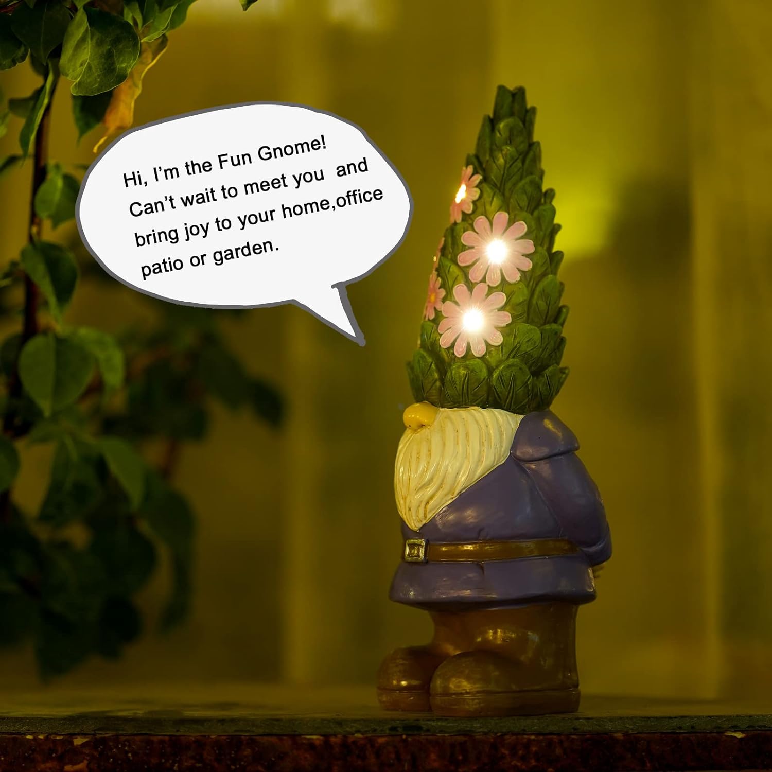Solar Cute Animal Garden Statue with Succulents & LED Lights – Unique Lawn Decor & Housewarming Gift-Toppalletfly