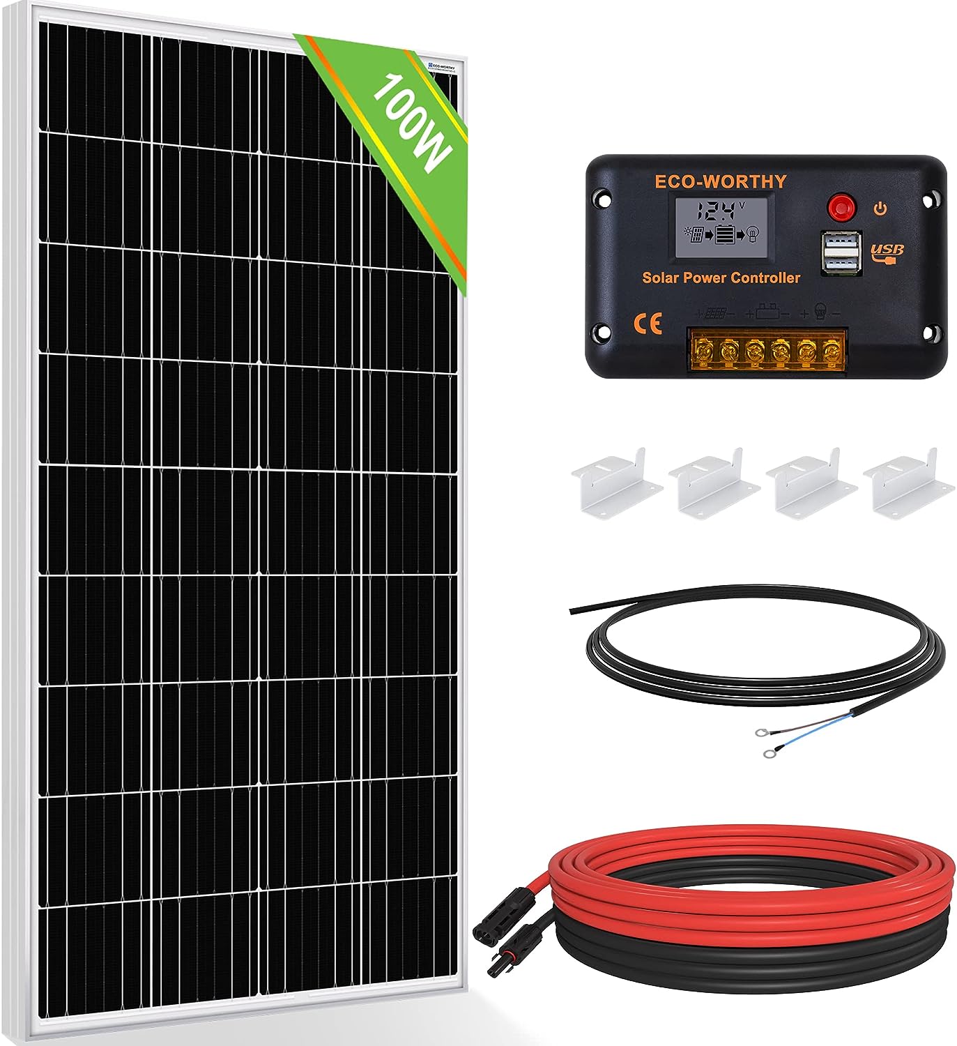 Solar Panel Kit with High Efficiency Monocrystalline Solar Panel-Toppalletfly