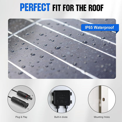 Solar Panel Kit with High Efficiency Monocrystalline Solar Panel-Toppalletfly