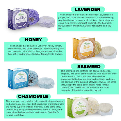 Solid Shampoo Bar And Conditioner Effect Hair Soap – 4 Pack 100% Organic Eco Friendly Biodegradable-Toppalletfly