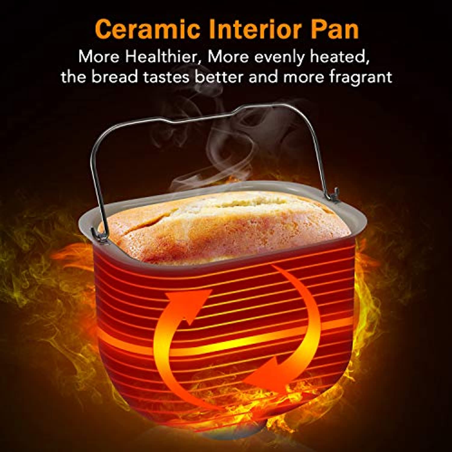 Stainless Steel Bread Machine, 2LB 17-in-1 Programmable XL Bread Maker with Fruit Nut Dispenser-Toppalletfly