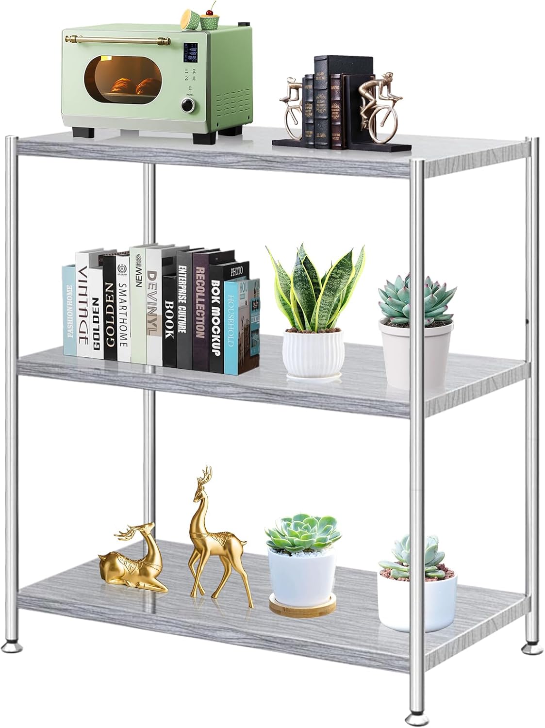 Stainless Steel Shelves, Durable Storage Shelf, Heavy Duty Kitchen Rack-Toppalletfly