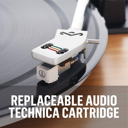 Stir It Up Turntable, Vinyl Record Player with 2 Speed Belt, Built-in Pre-Amp, and Sustainable Materials-Toppalletfly