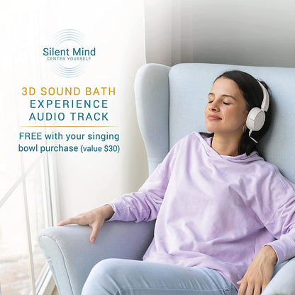 Tibetan Singing Bowl Set, Balance & Harmony Design With Dual Surface Mallet and Silk Cushion, Promotes Peace, Healing, Mindfulness-Toppalletfly