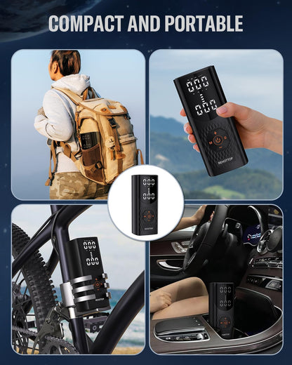 Tire Inflator Portable Air Compressor, 160PSI Air Pump for Car Tires-Toppalletfly