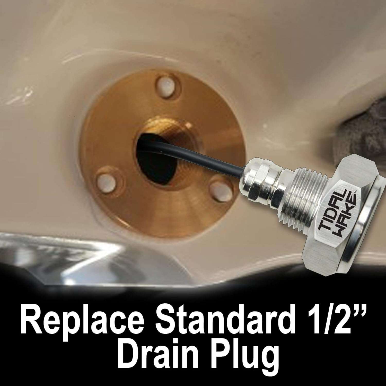 Underwater 1/2 Inch Standard Boat Drain Plug LED Light-Toppalletfly