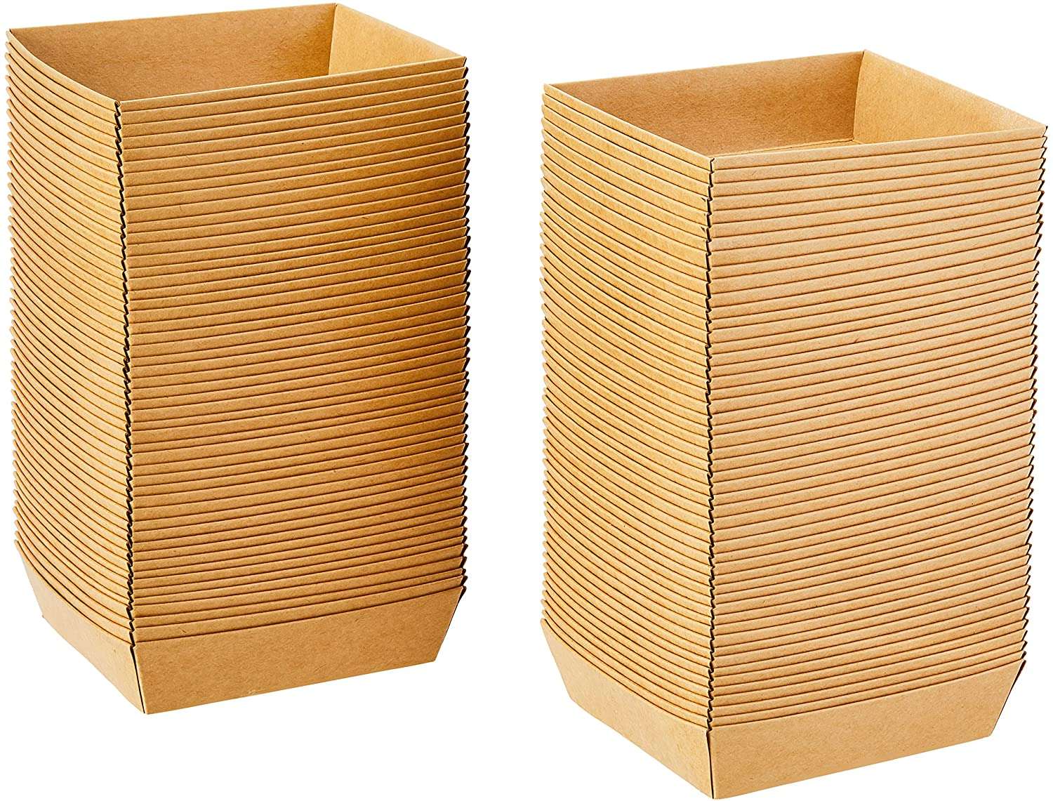 Large Paper Sushi Container, Tetra Sushi Box - Kraft Brown - 5" x 4 1/2" x 1 1/2" - 100ct Box-Toppalletfly