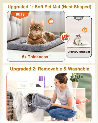 Portable Pet Bag - Folding Fabric Pet Carrier with Locking Safety Zippers, Airline Approved-Toppalletfly