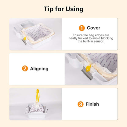 Autoscooper 11 Replacement Litter Box Liners - Drawstring Design, Extra Thick Heavy Duty, 23.62"×11.81", 60 Pack