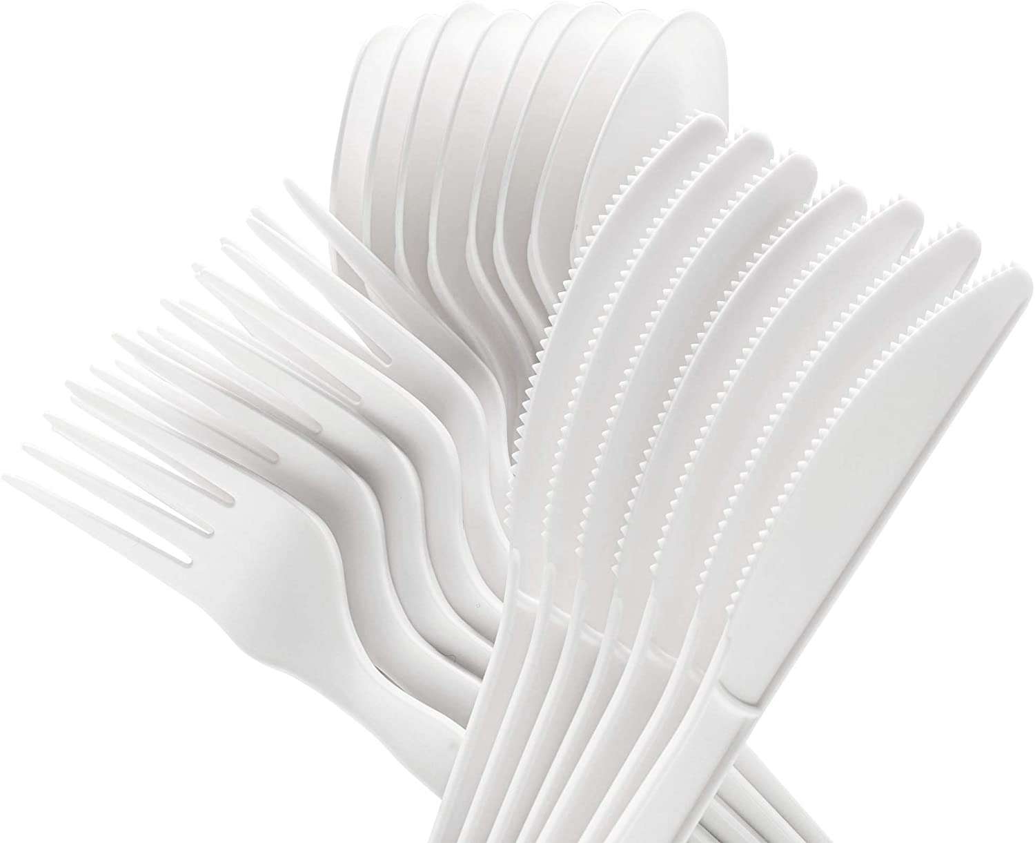 Compostable Cutlery Set - 380 Value Pack, 180 Forks, 100 Spoons, 100 Knives - Eco Friendly Utensils -BPI Certified Plant-Based Disposable-Toppalletfly