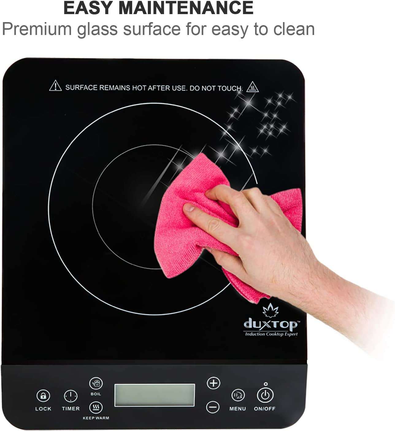 Portable Induction Cooktop, Countertop Burner Induction Hot Plate with LCD Sensor Touch 1800 Watts-Toppalletfly