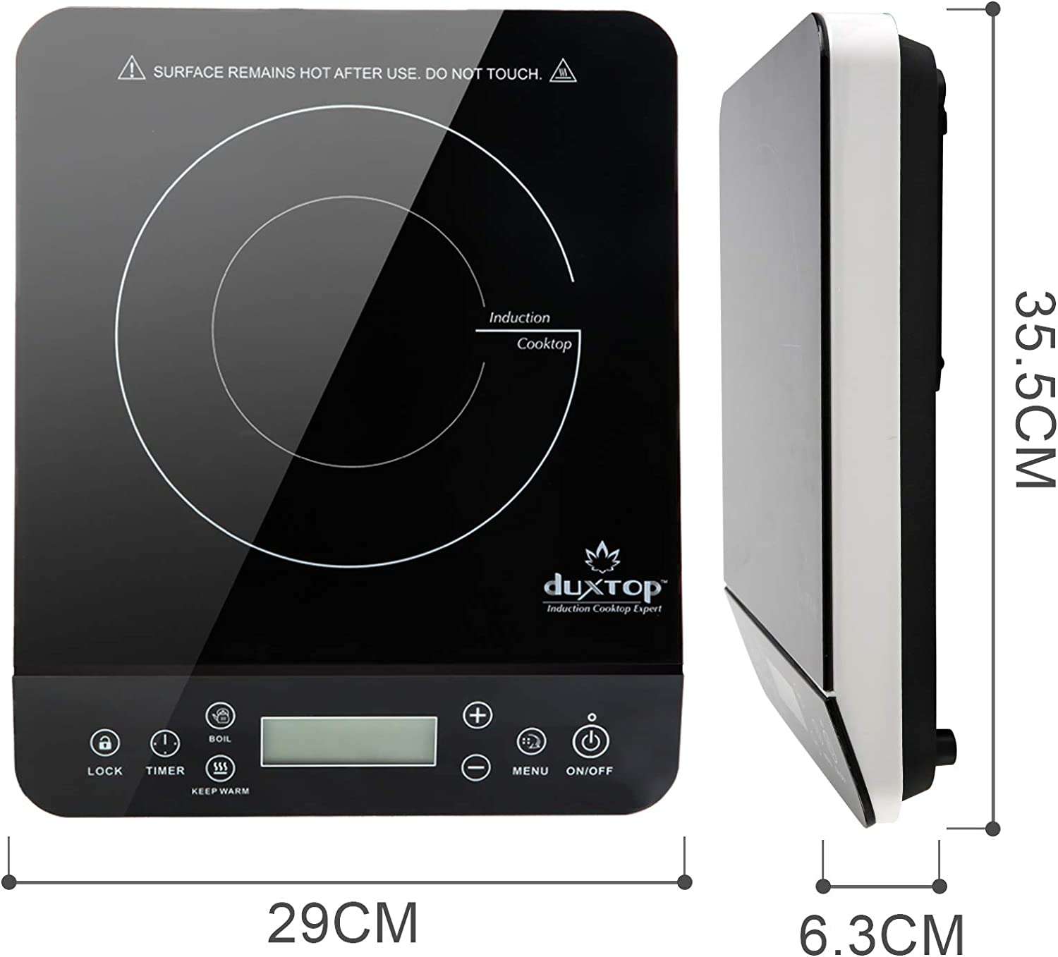 Portable Induction Cooktop, Countertop Burner Induction Hot Plate with LCD Sensor Touch 1800 Watts-Toppalletfly
