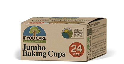 Jumbo Baking Cups, 24Count Packages Unbleached Totally Chlorine-free-Toppalletfly