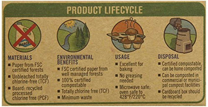 Jumbo Baking Cups, 24Count Packages Unbleached Totally Chlorine-free-Toppalletfly