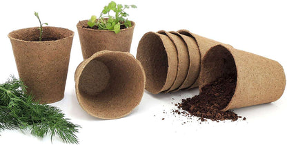 Large Peat Pots, Organic Biodegradable Eco Friendly, 2 Sets of 30 Pack 4 Inch Round-Toppalletfly