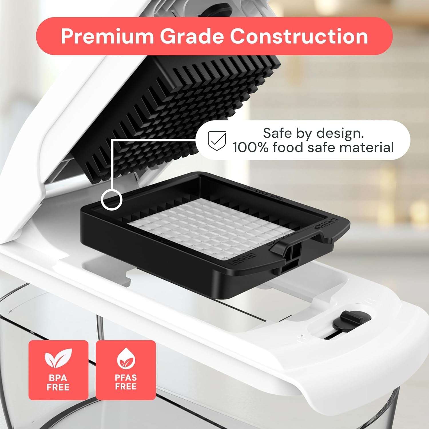 the Original Pro Chopper - Vegetable Chopper and Spiralizer, Food Chopper with Container, Fruit Slicer, Kitchen Gadgets & Gifts, Home Essentials (4 in 1, White)