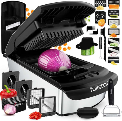 the Original Pro Chopper - Vegetable Chopper and Spiralizer, Food Chopper with Container, Fruit Slicer, Kitchen Gadgets & Gifts, Home Essentials (4 in 1, White)