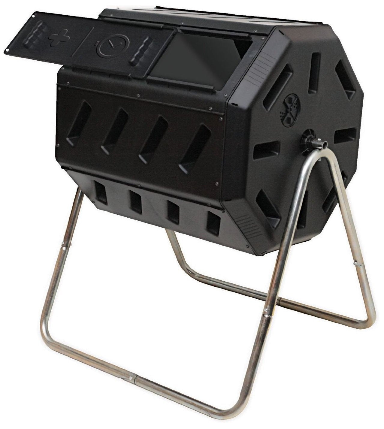 Tumbling Composter, Dual Chamber 37 Gallon-Toppalletfly