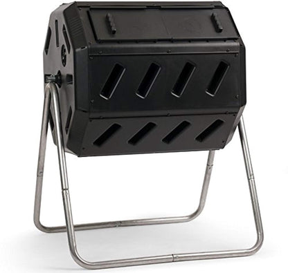 Tumbling Composter, Dual Chamber 37 Gallon-Toppalletfly