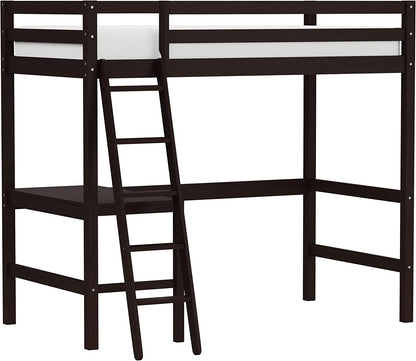 Twin Loft Bed, Built-in Desk and Open Space Perfect for Storage or a Play Area-Toppalletfly