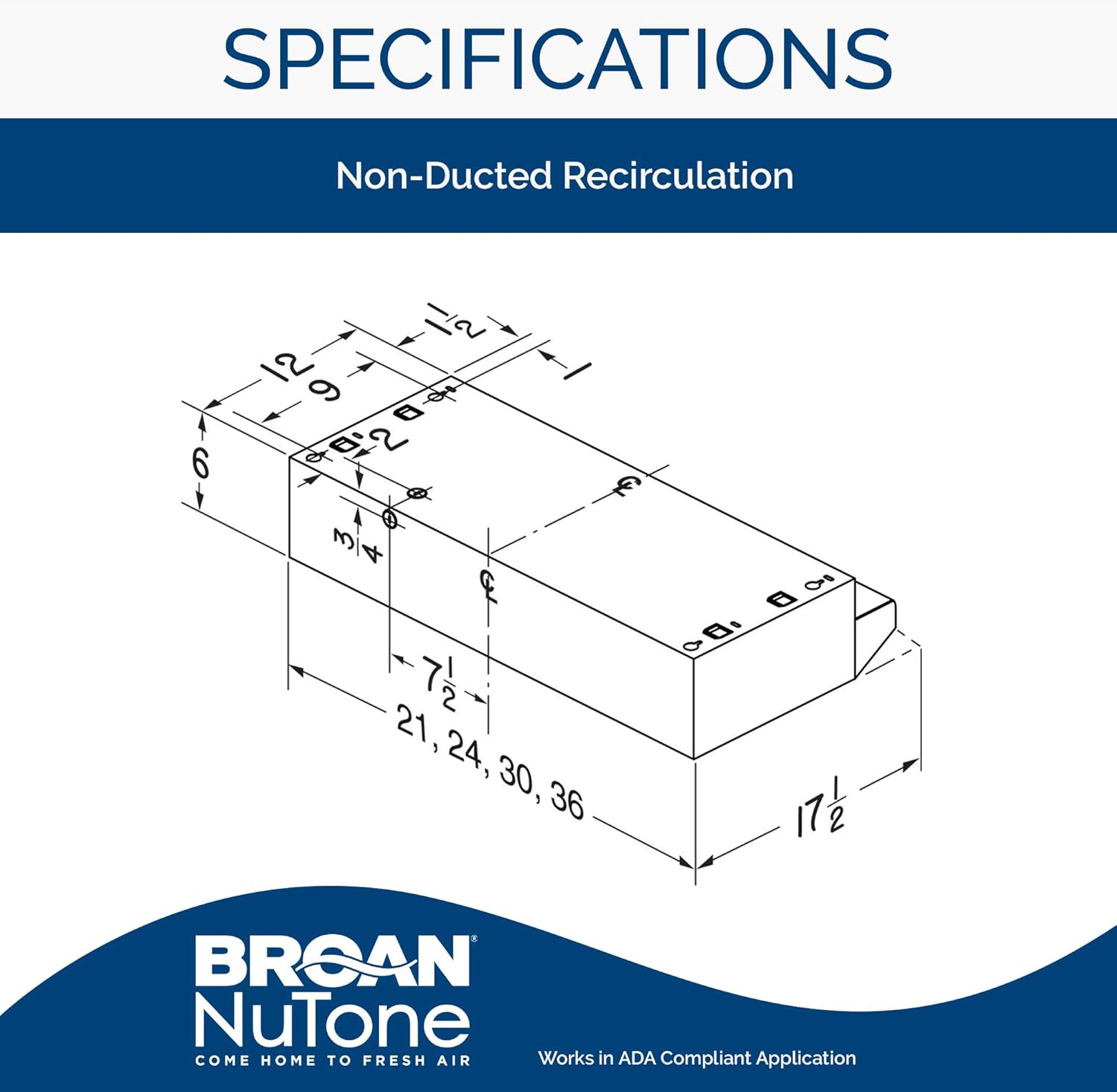 Under-Cabinet Non-Ducted Range Hood with Lights and Exhaust Fan-Toppalletfly