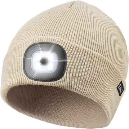 Unisex Beanie with Light, USB Rechargeable Caps-Toppalletfly
