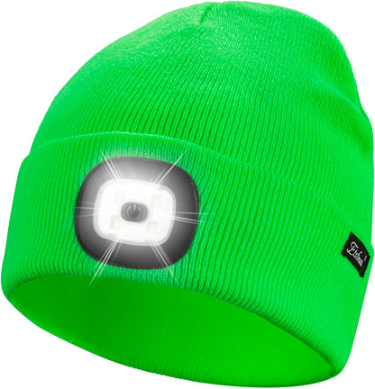 Unisex Beanie with Light, USB Rechargeable Caps-Toppalletfly