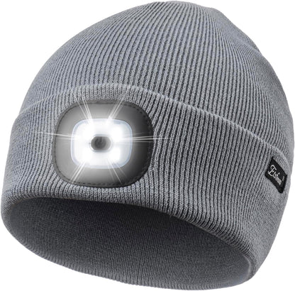 Unisex Beanie with Light, USB Rechargeable Caps-Toppalletfly