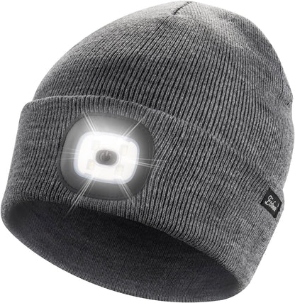 Unisex Beanie with Light, USB Rechargeable Caps-Toppalletfly