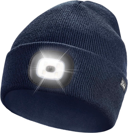 Unisex Beanie with Light, USB Rechargeable Caps-Toppalletfly