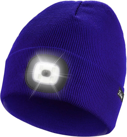 Unisex Beanie with Light, USB Rechargeable Caps-Toppalletfly