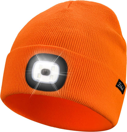 Unisex Beanie with Light, USB Rechargeable Caps-Toppalletfly