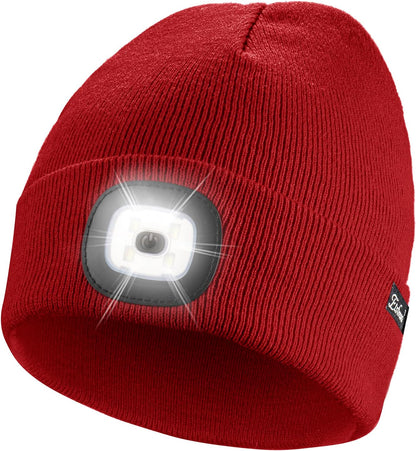 Unisex Beanie with Light, USB Rechargeable Caps-Toppalletfly